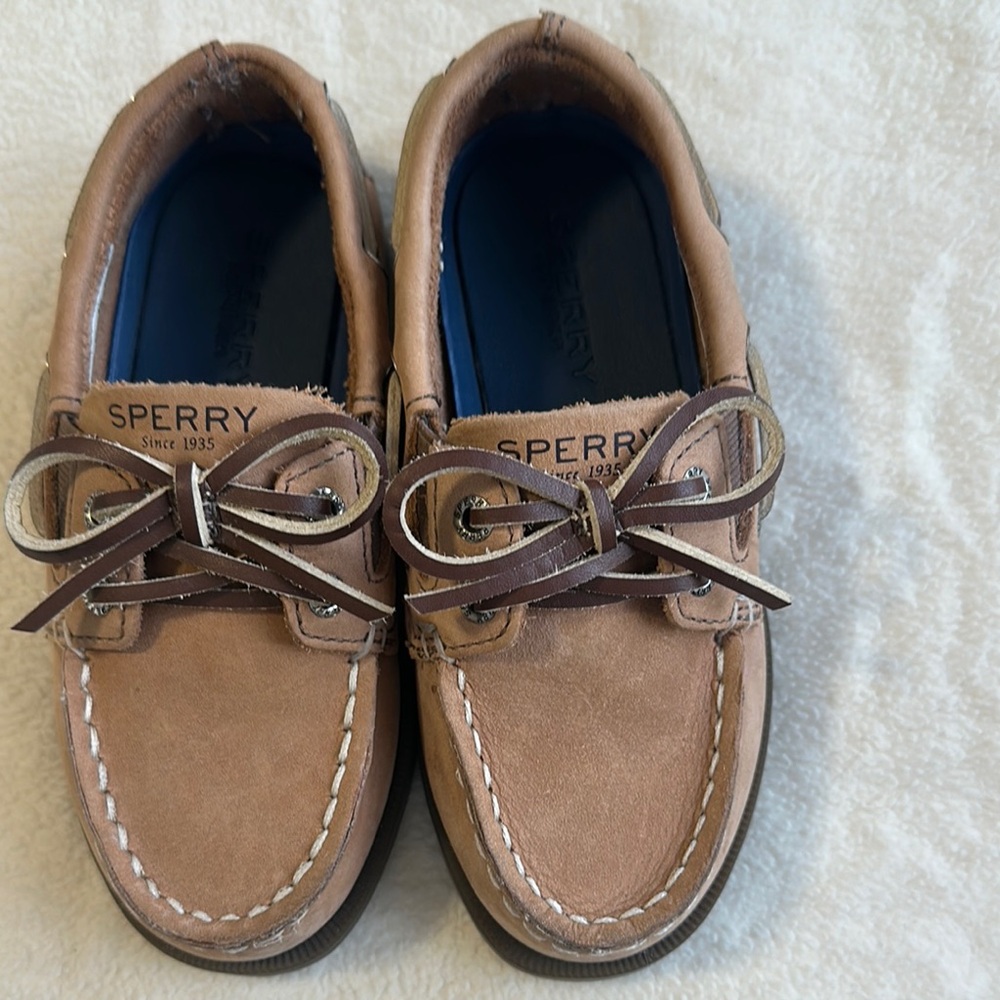 Sperry Kids Tan Boat Shoes